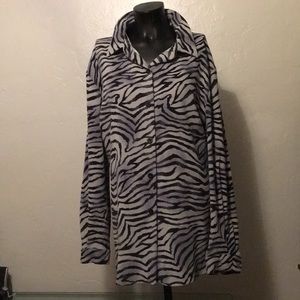 Joan Leslie Zebra Print Blouse